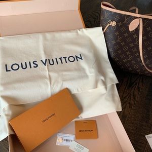 Neverfull MM Monogram Cherry Bag with Wallet